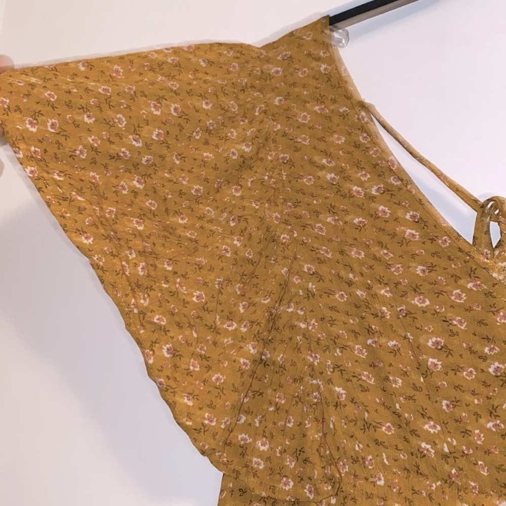GIGIO boho mustard floral print dress - Picture 8 of 11